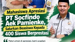Mahasiswa Apresiasi PT Socfindo Aek Pamienke, Wujudkan Generasi Emas  Dengan Salurkan Beasiswa Kepada 400 Siswa  ‎