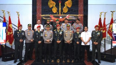 Polda Banten Silaturahmi ke Grup 1 Kopassus, Sampaikan Ucapan Selamat HUT TNI