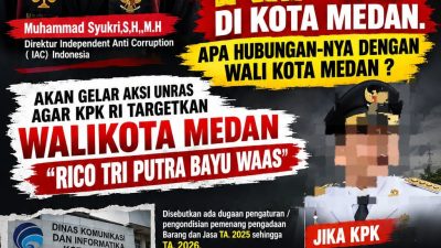 Operasi Senyap KPK Di Kota Medan Disorot, IAC : Ada Apa Dengan Proyek Jaringan Internet Diskominfo Medan ?  ‎