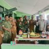 Polsek Cimarga Polres Lebak Berikan Kue HUT TNI Ke-81 TNI Perkuat Sinergitas TNI-POLRI.