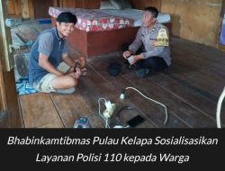 Bhabinkamtibmas Pulau Kelapa Kepulauan Seribu, Sosialisasikan Layanan Polisi 110 kepada Warga 