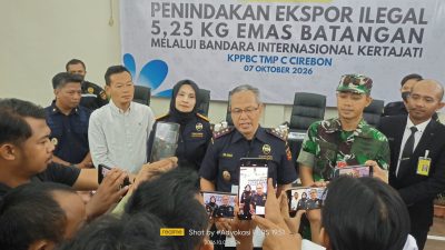 MODUS BARANG BAWAAN PENUMPANG, BEA CUKAI CIREBON GAGALKAN EKSPOR ILEGAL 5,25 KG EMAS SENILAI Rp12 MILIAR DI BANDARA KERTAJATI