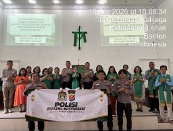 Jaga Kerukunan dan Kamtibmas, Polres Lebak Sambangi Jemaat GKP Rangkasbitung