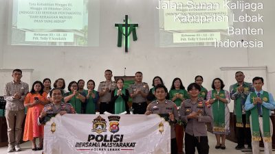 Jaga Kerukunan dan Kamtibmas, Polres Lebak Sambangi Jemaat GKP Rangkasbitung