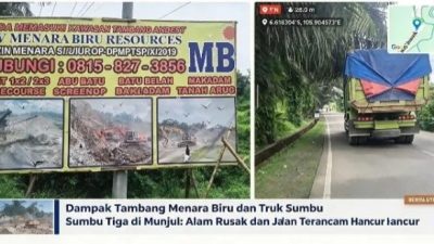 GOW – BANTEN BERSUARA KERAS ! TRUK SUMBU TIGA DI MUNJUL DISOROT, KEPATUHAN MUATAN DAN KELAS JALAN WAJIB DIPERIKSA !