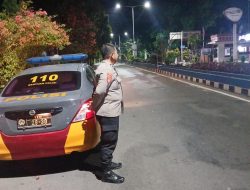 Cegah Balapan Liar, Kanit Samapta Polsek Rangkasbitung Polres Lebak Patroli Bluelight