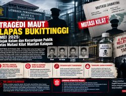 Tragedi Maut Lapas Bukittinggi Mei 2025 : Jejak Kelam dan Kecurigaan Publik atas Mutasi Kilat Mantan Kalapas