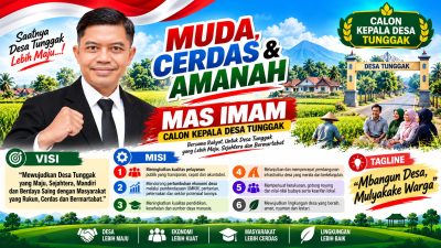 Mas Imam Siap Daftar Calon Kepala Desa Tunggak, Usung Slogan “Muda, Cerdas & Amanah”